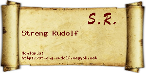 Streng Rudolf névjegykártya