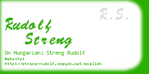 rudolf streng business card